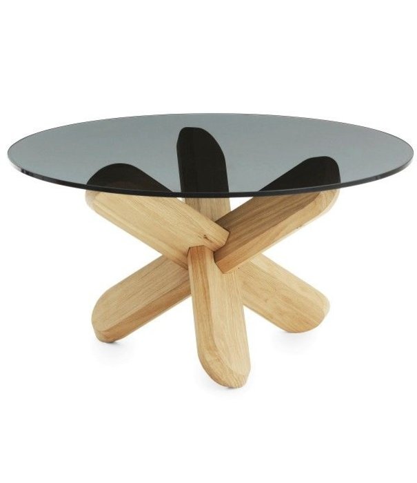 Normann Copenhagen  Normann Copenhagen -Ding coffee table lacquered oak - glass