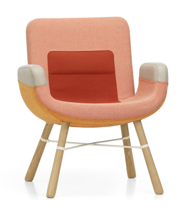 Vitra  Vitra  East River Fauteuil, eiken onderstel