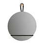 Design House Stockholm - Lasso mirror round clear - black Ø59