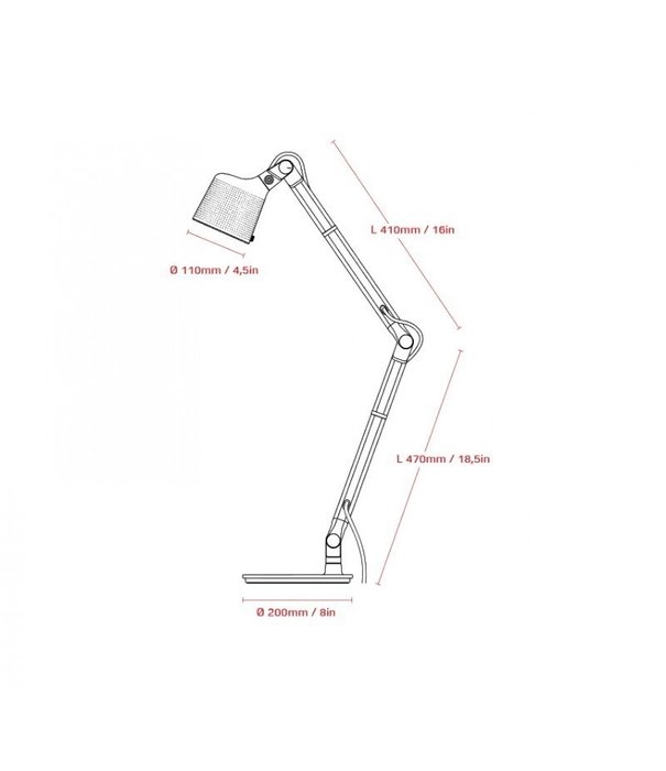 Vipp  Vipp 521 Bureaulamp zwart