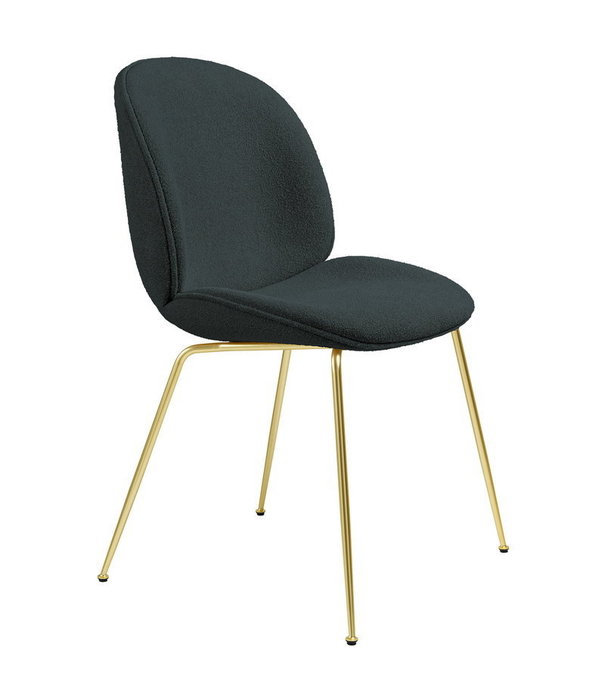 Gubi  Beetle dining chair upholstered boucle - conic base
