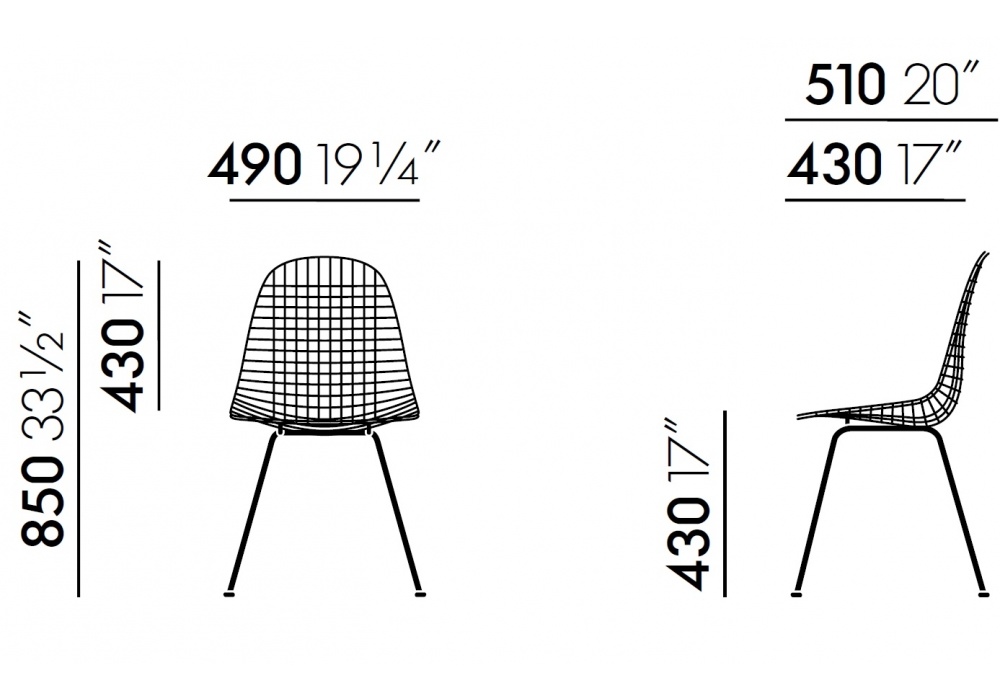 VITRA WIRE CHAIR DKX STOEL Nordic New Wire Chair DKX Stoel Zwart | Stoelen, Draad stoel