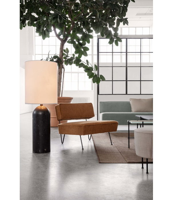 Gubi  Gravity Vloerlamp XL marmer, canvas kap