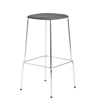 Hay Soft Edge 80 High Bar Stool, chromed base 75cm