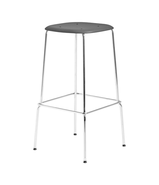 Hay  Hay - Soft Edge 80 high bar stool, chromed base