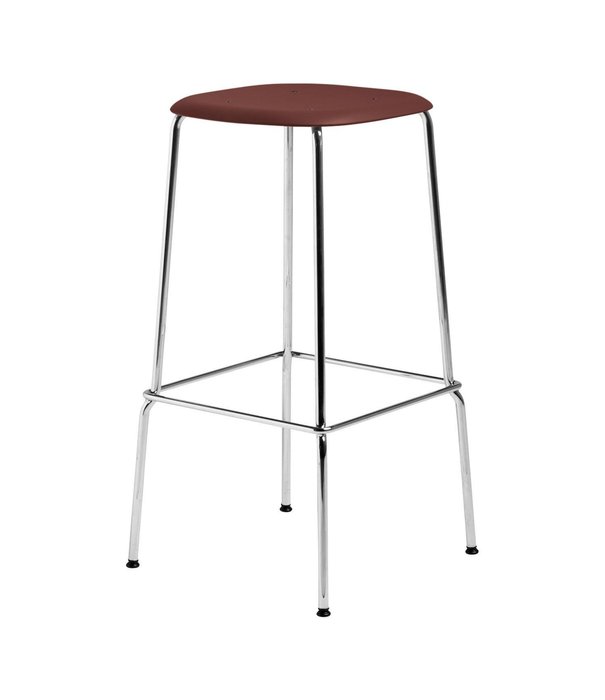 Hay  Hay - Soft Edge 80 high bar stool, chromed base