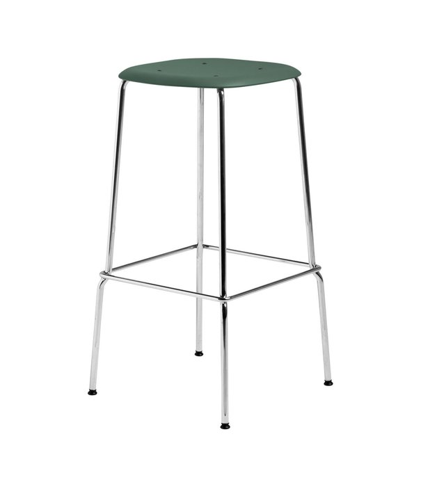 Hay  Hay - Soft Edge 80 high bar stool, chromed base