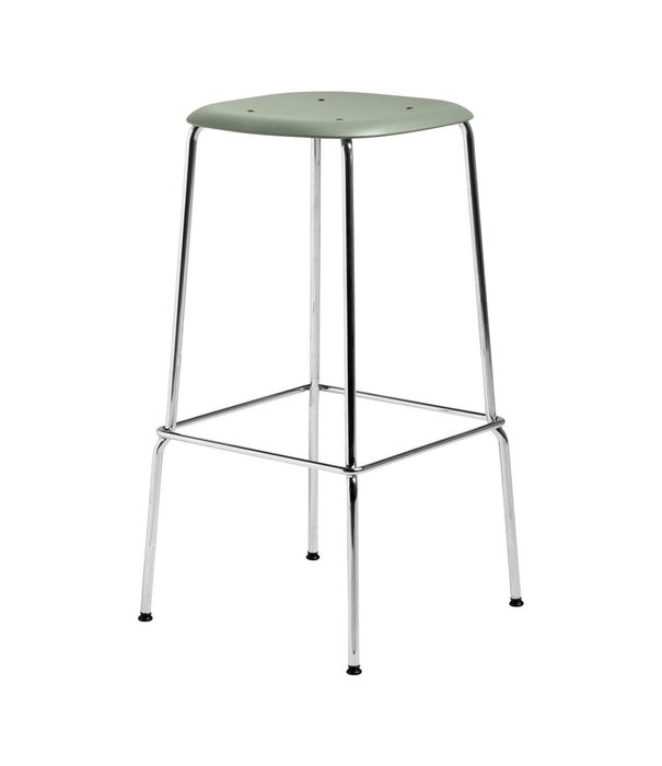 Hay  Hay - Soft Edge 80 high bar stool, chromed base