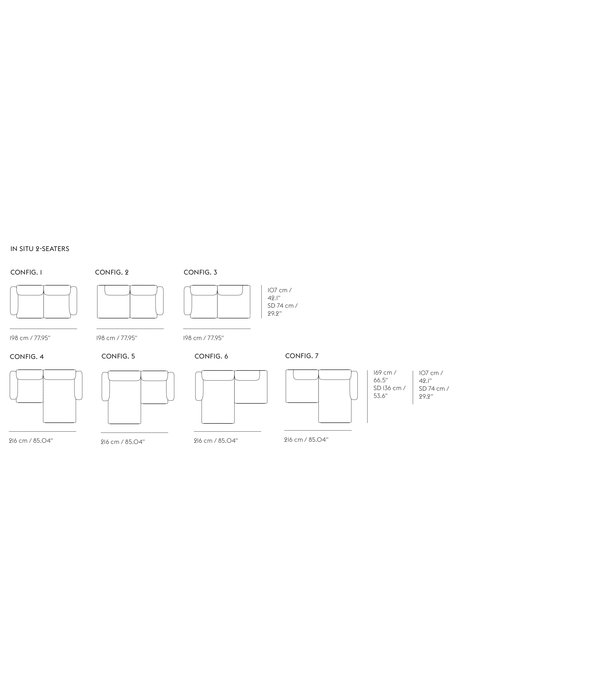 Muuto  In Situ 2-zits Bank combinaties