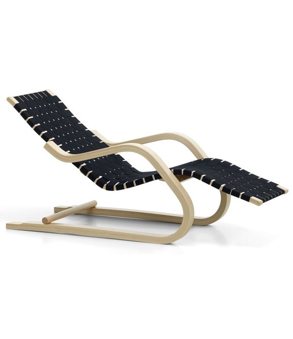 Artek  Artek - Lounge Chair 43 birch natural, linen webbing