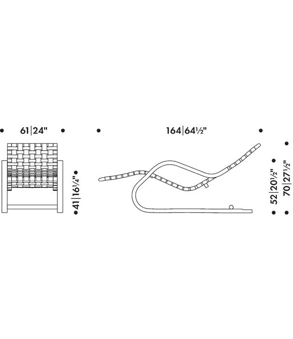 Artek  Artek - Lounge Chair 43 birch natural, linen webbing