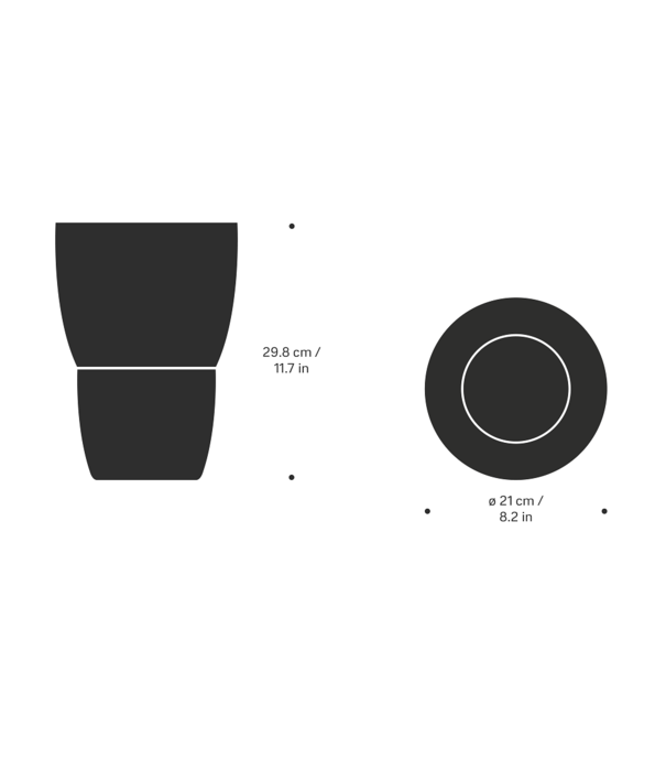 Vipp  Vipp - 248 Vase smoked grey