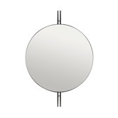 IOI wall mirror matt black Ø80