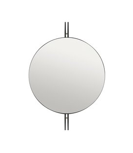 IOI Spiegel zwart / messing Ø80