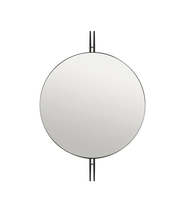 Gubi  IOI wandspiegel mat zwart Ø80