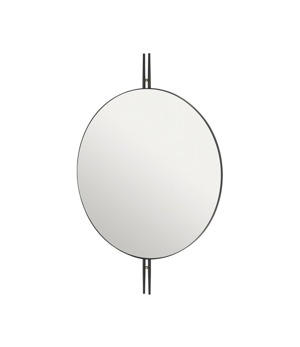 Gubi  IOI wall mirror matt black Ø80