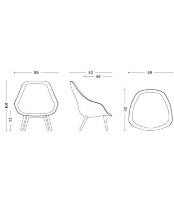 Hay  Hay - AAL 83 Soft Duo lounge stoel eiken poten