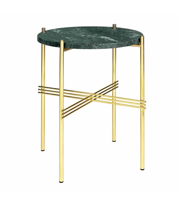 Gubi  Gubi - TS side table round marble, brass base