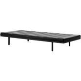 Vipp 461 Daybed zwart leer, zwart frame