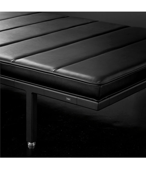 Vipp  Vipp 461 Daybed zwart leer, zwart frame