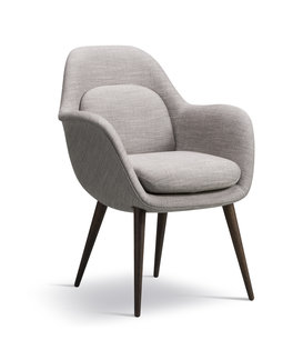 Swoon Dining Armchair, wood base