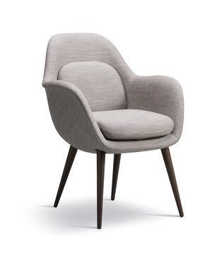 Swoon Dining Armchair, wood base