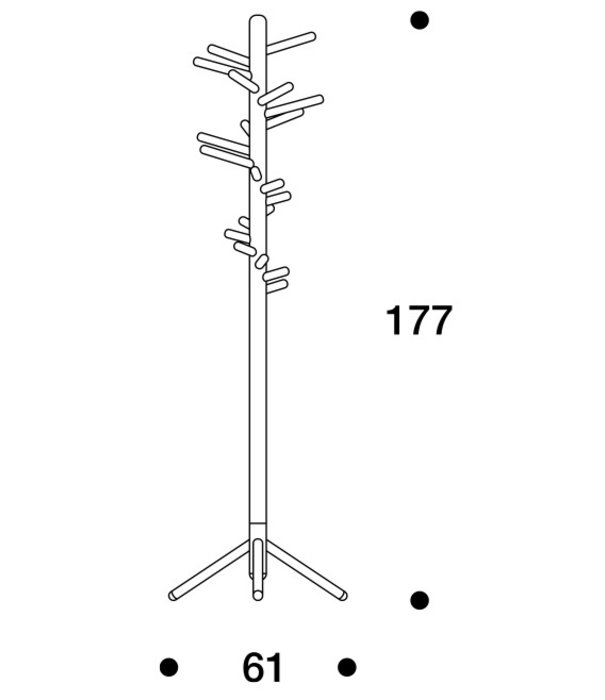 Artek  Artek - Clothes Tree 160 natural lacquered birch