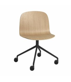 Muuto Visu Wide Stoel, swivel met wielen