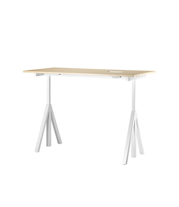 String  String Works Desk height adjustable, white laminate / white