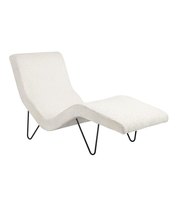 Gubi  GMG Lounge Stoel Karakorum 01 cream, zwart voet