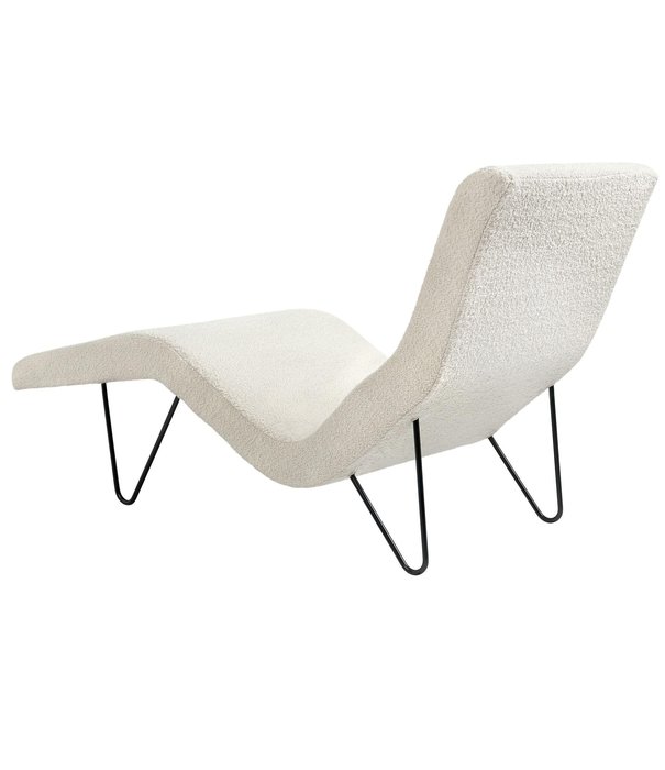 Gubi  GMG Lounge Stoel Karakorum 01 cream, zwart voet