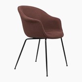 Gubi - Bat dining chair upholstered - black conic base