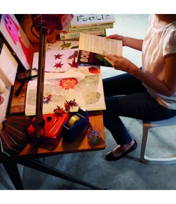 Vitra  Vitra Compas Direction Desk Japanese red, oak top