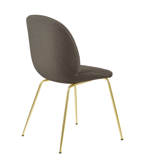 Gubi  Gubi - Beetle chair boucle 004 brown - base conic