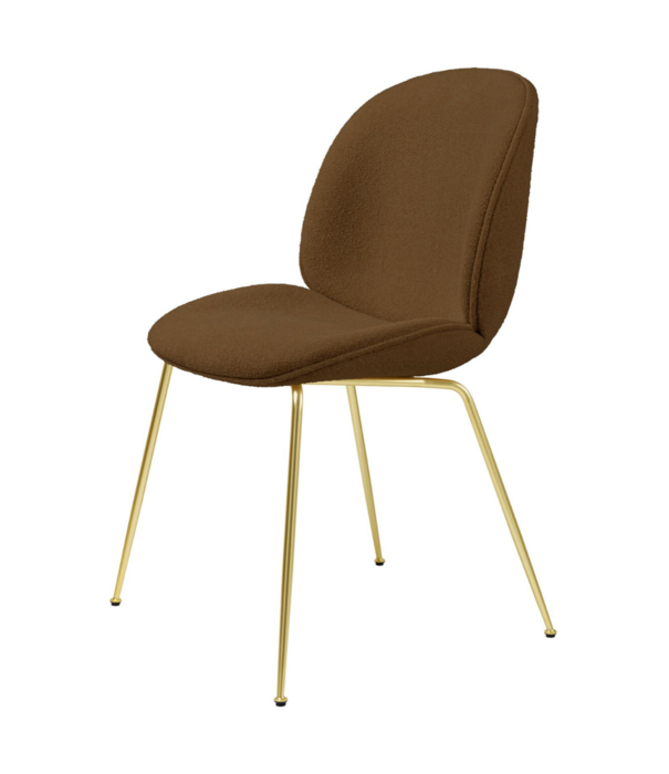 Gubi  Gubi - Beetle chair boucle 006 amber - base conic