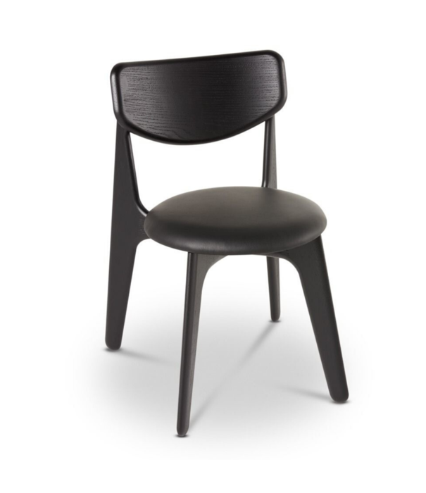 Tom Dixon  Tom Dixon - Slab chair black oak - black leather