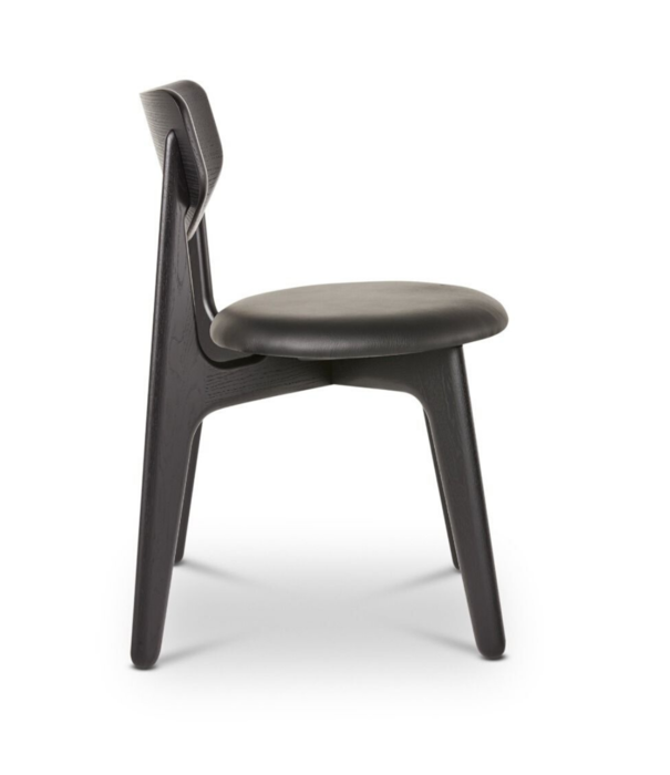 Tom Dixon  Tom Dixon - Slab chair black oak - black leather