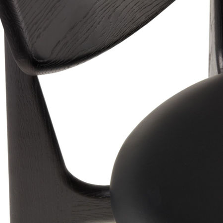 TOM DIXON Slab chair black oak - black leather