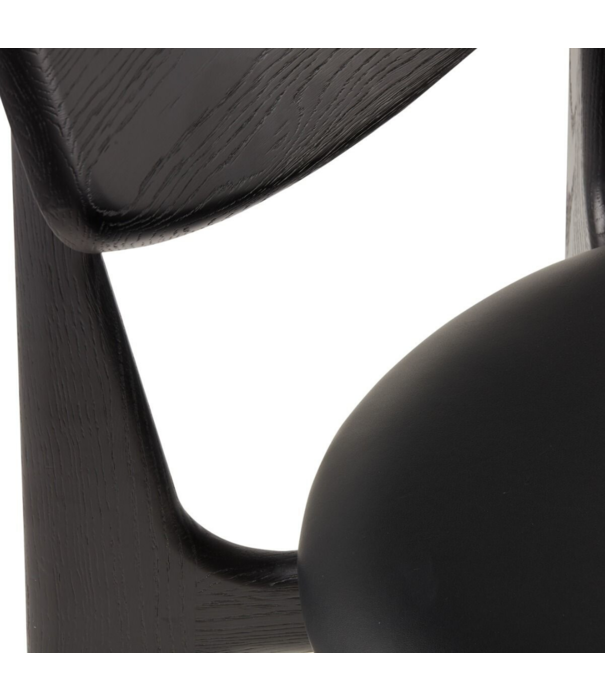 Tom Dixon  Tom Dixon - Slab chair black oak - black leather