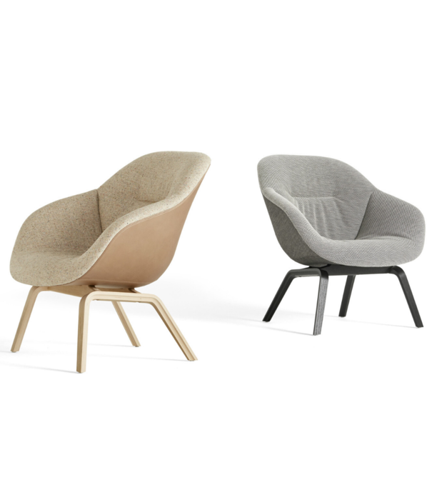 Hay  Hay - AAL 83 Soft Duo lounge chair tapered wood base