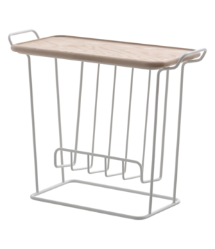 Maze Minnie Mae Wood Side Table white, ash