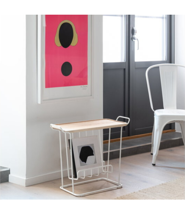 Maze  Maze Minnie Mae Wood Side Table white, ash