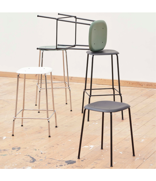 Hay  Hay - Soft Edge 70 stool chromed base