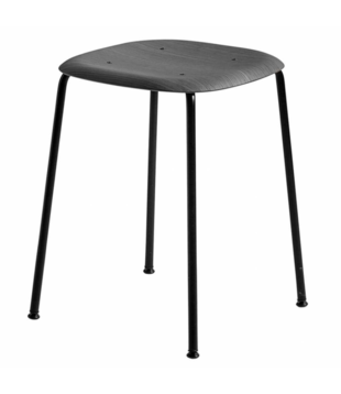 Hay - Soft Edge 70 stool black base