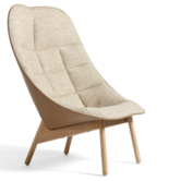 Uchiwa Uchiwa Quilted lounge chair front Bolgheri, nougat leather