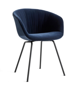 Hay - AAC 27 soft chair Lola Navy velvet - tube base