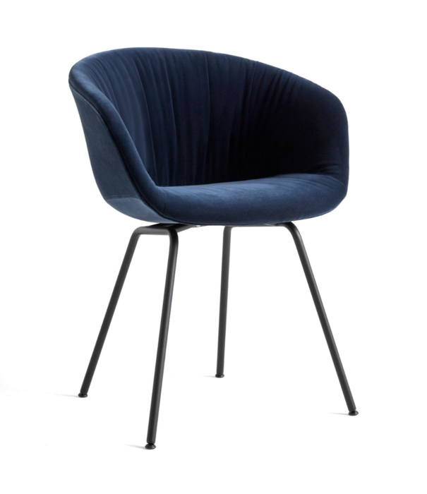 Hay  Hay -  AAC 27 soft chair Lola Navy velvet - tube base