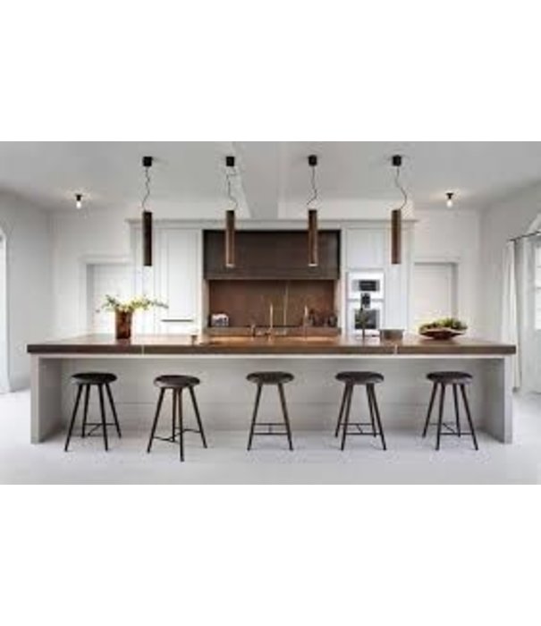 Mater Design  Mater High Stool Barkruk gezeept eiken, naturel tan leer 69cm