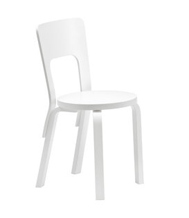 Artek -  Chair 66 white lacquered birch