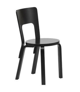 Artek - Chair 66 black lacquered black